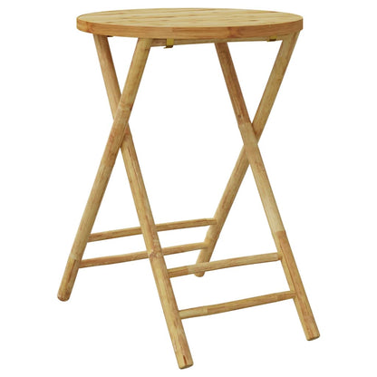 Bistro Set Dark Grey, Bamboo Bamboo, Polyester Medium Foldable
