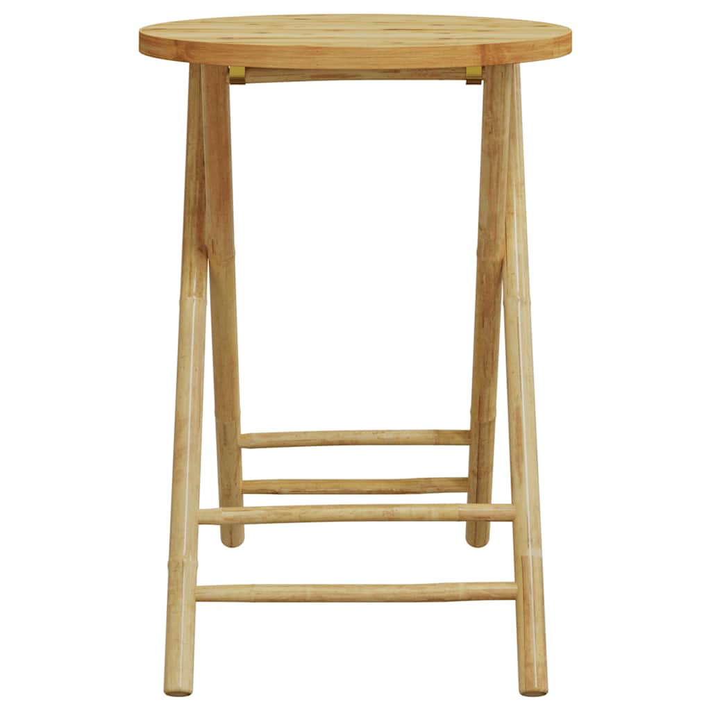 Bistro Set Dark Grey, Bamboo Bamboo, Polyester Medium Foldable
