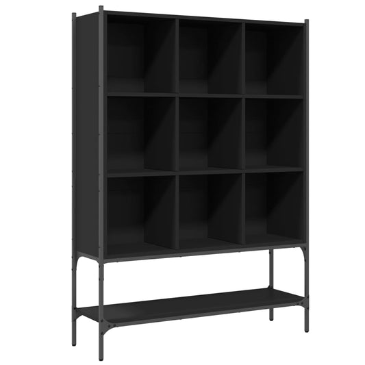 Bookcase Black Engineered wood, steel Medium Bookcase
