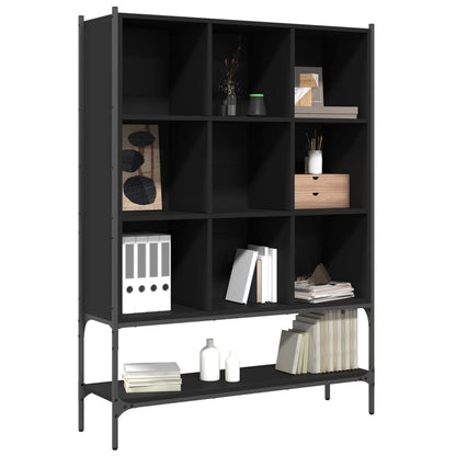 Bookcase Black Engineered wood, steel Medium Bookcase