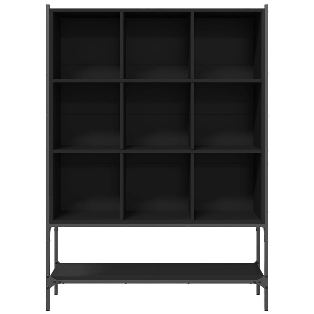 Bookcase Black Engineered wood, steel Medium Bookcase