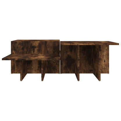 Coffee Table Set of 2 Smoked oak Engineered wood Medium Durable