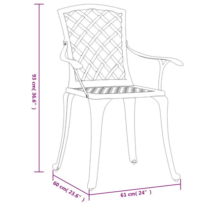 Garden Chair Bronze Cast Aluminum Medium Durable Garden Chair