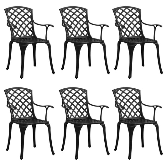Garden Chair Black Cast aluminum Medium Durable Garden Chair