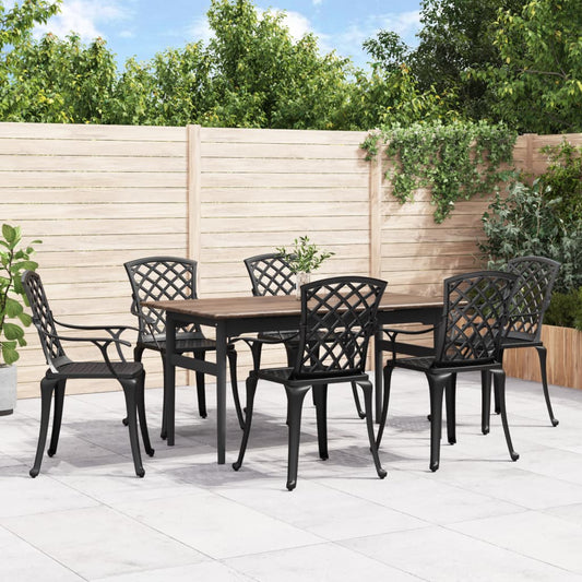 Garden Chair Black Cast aluminum Medium Durable Garden Chair