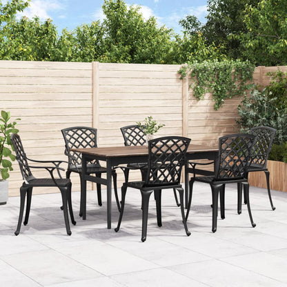 Garden Chair Black Cast aluminum Medium Durable Garden Chair