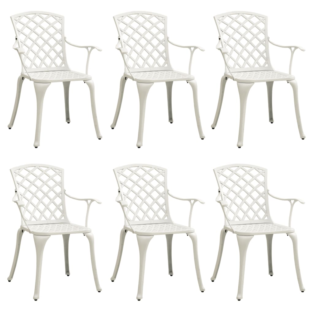 Garden Chair White Cast aluminum Medium Ergonomic Garden Chair