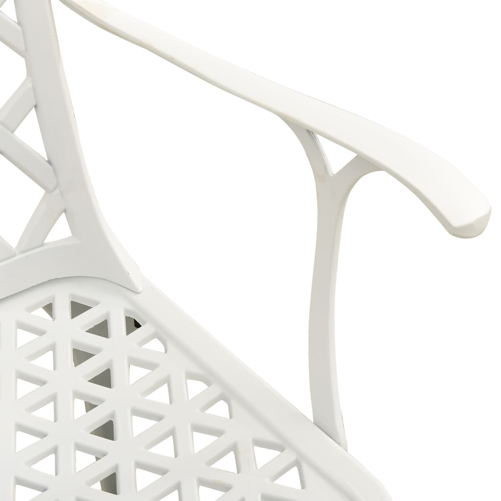 Garden Chair White Cast aluminum Medium Ergonomic Garden Chair