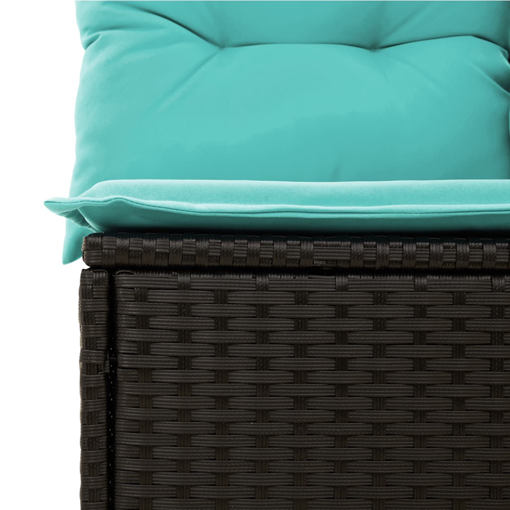 Patio Sofa Set Black PE rattan 7 Piece Modular Patio Sofa Set