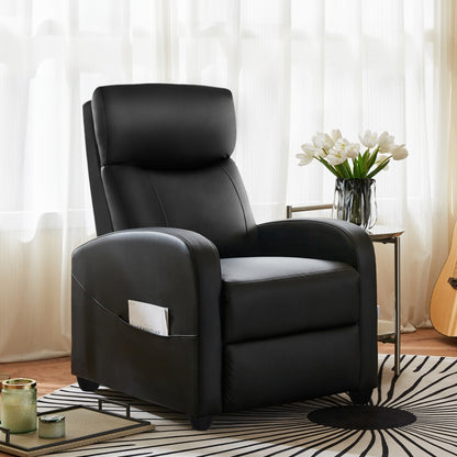 Recliner Chair PU Leather Recliner Sofa No Massage