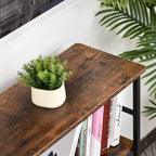 3-Tier Console Table Industrial Style Storage Shelf with a Robust Multi-Functional Design & Adjustable Feet