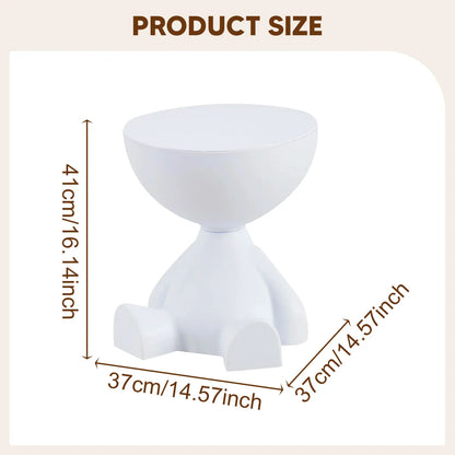 Creative Flat Coffee Table Cream Style Home Living Room Sofa Side Table Bedside Small Table Movable Small Round Table Corner