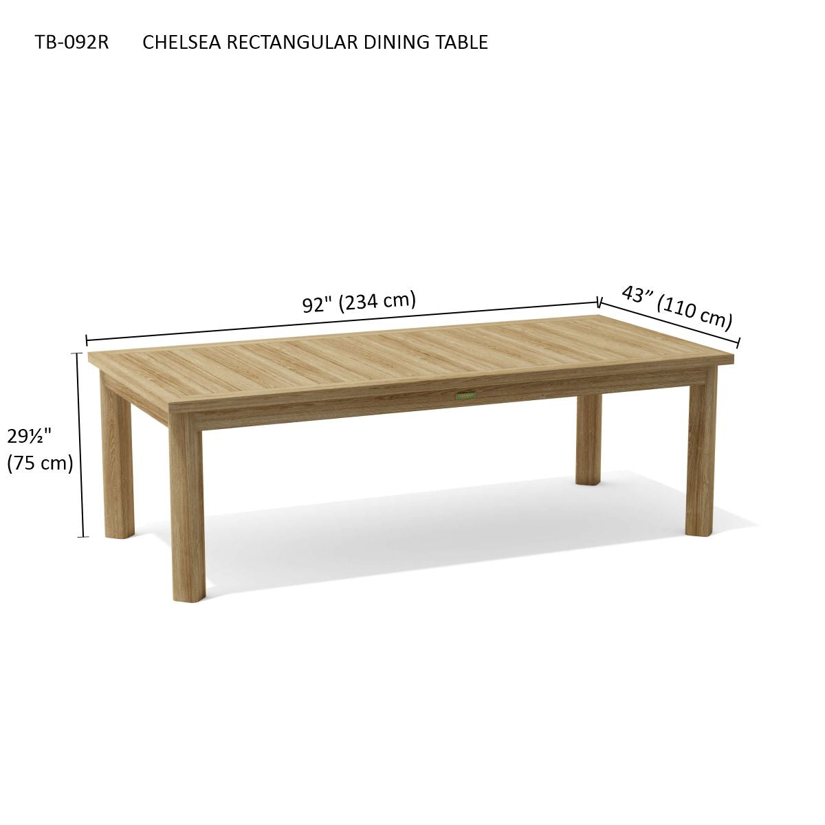 CHELSEA RECTANGULAR DINING TABLE