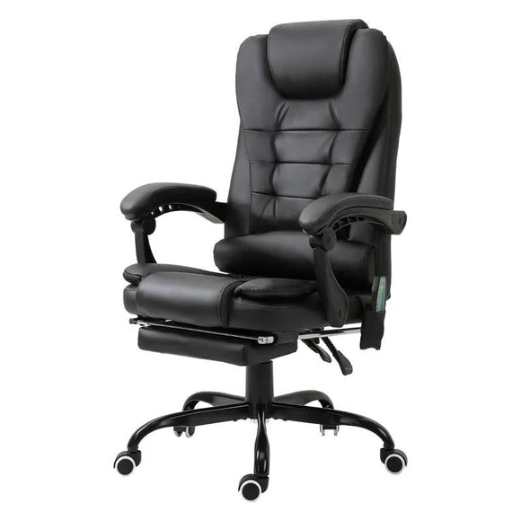 Black 7 Mode Vibrating High Back Executive Massage Adjustable Office Chair
