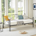 Twin size Classic Heavy Duty Steel Daybed Frame in Black Metal Finish