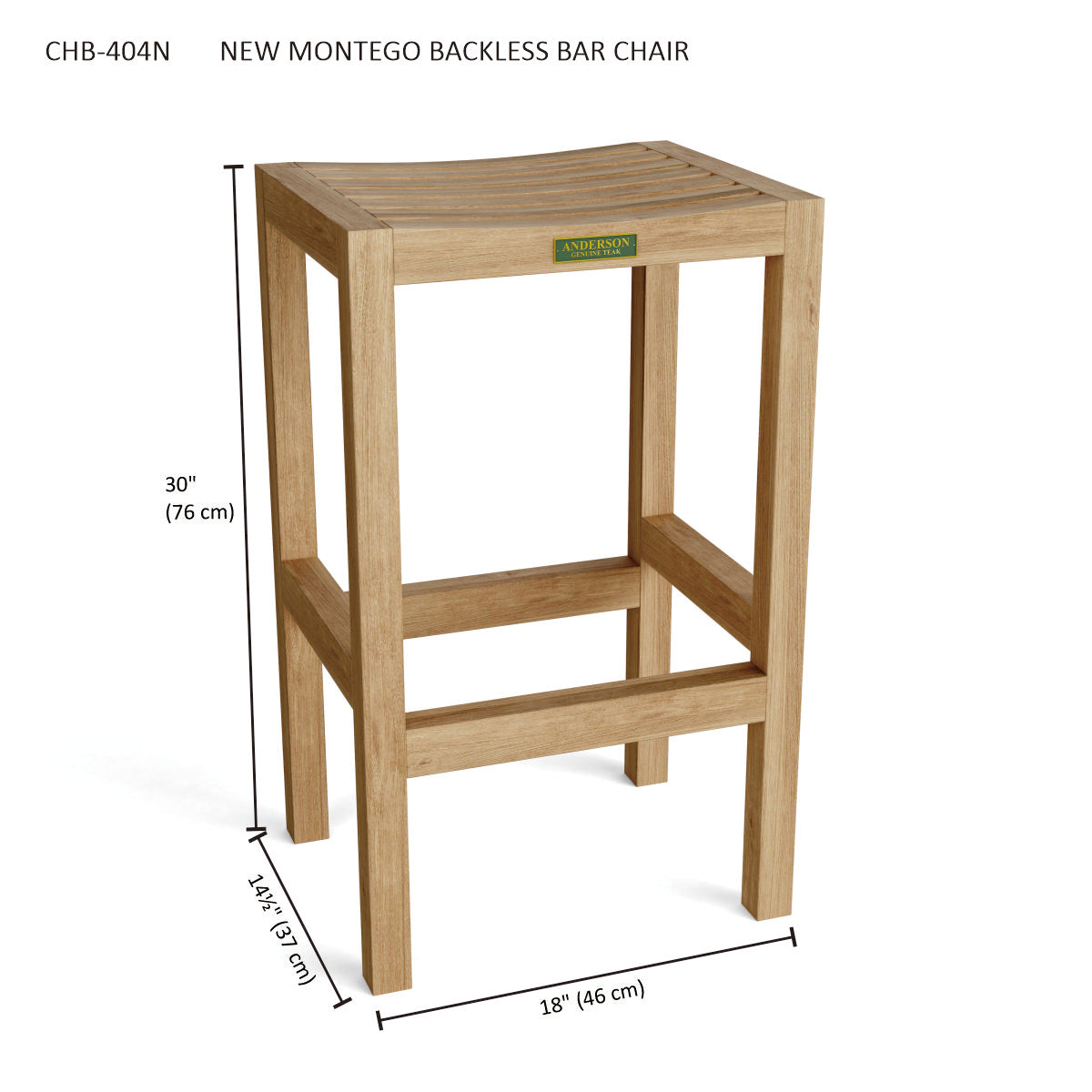NEW MONTEGO BACKLESS BAR CHAIR