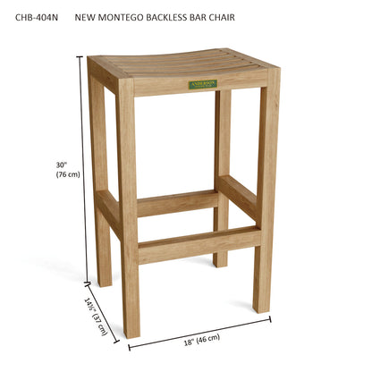 NEW MONTEGO BACKLESS BAR CHAIR