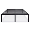 Queen size 18-inch High Rise Heavy Duty Metal Platform Bed Frame with Steel Slats