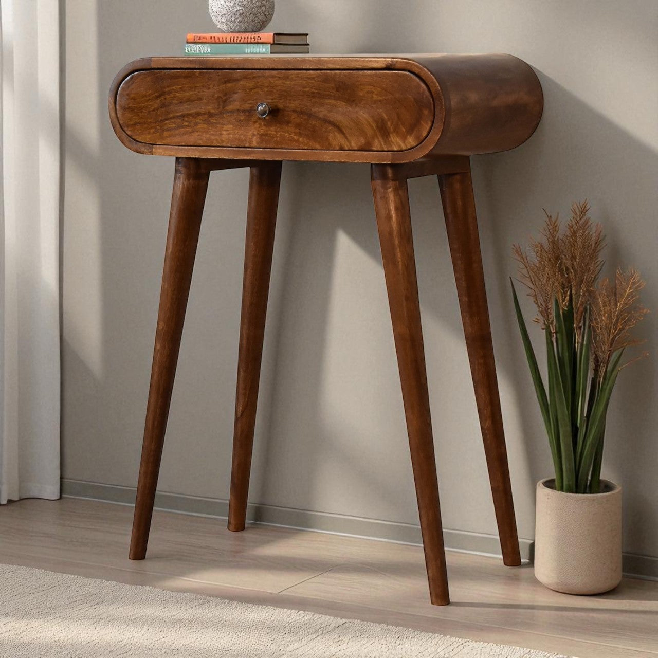 Mini Round Chestnut Console