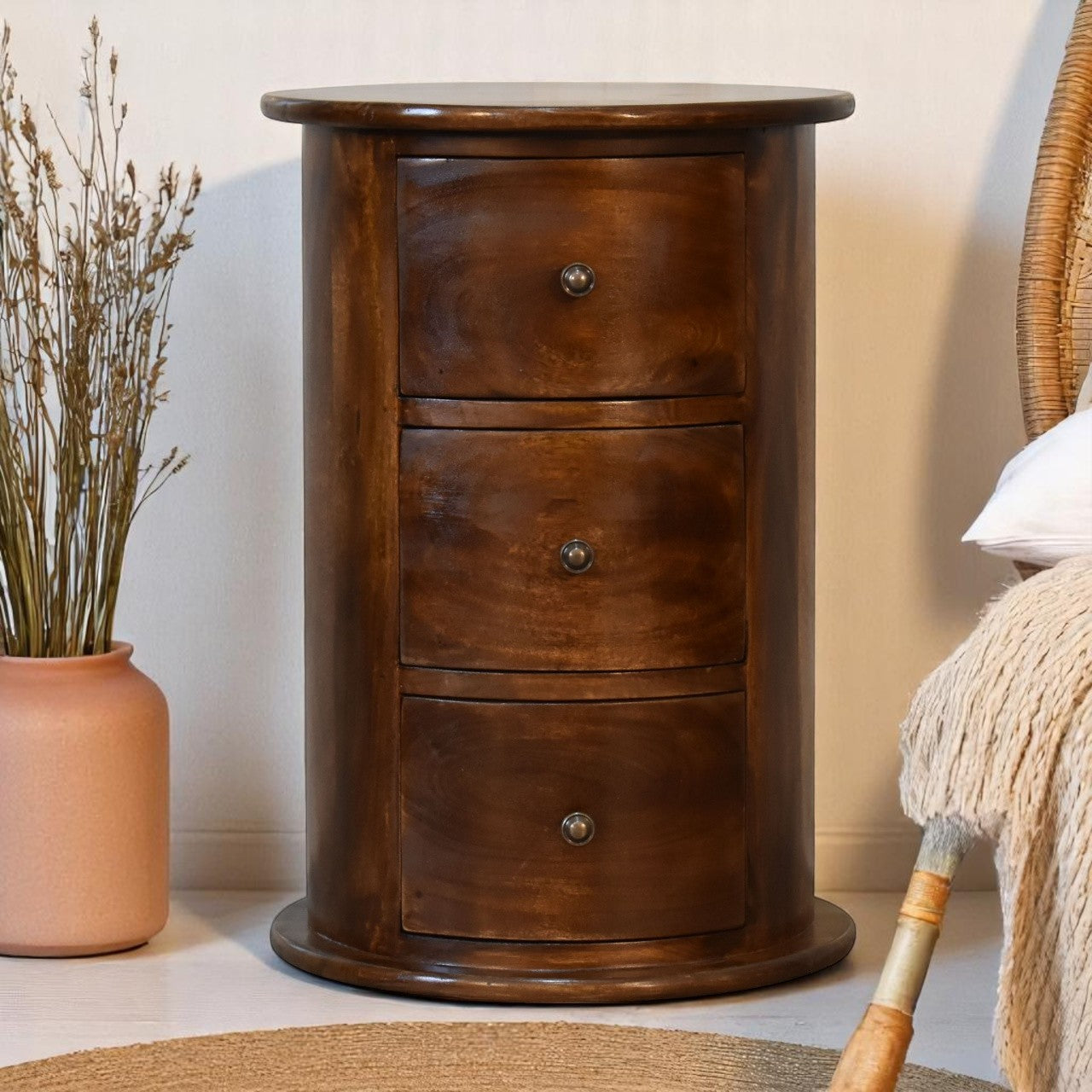 3 Drawer Chestnut Drum
