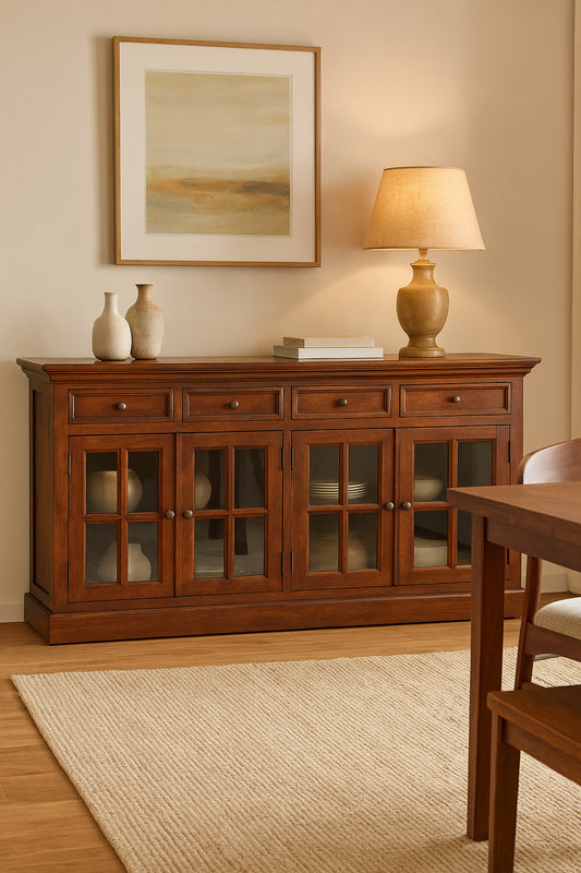 Large Cherry Glazed Sideboard