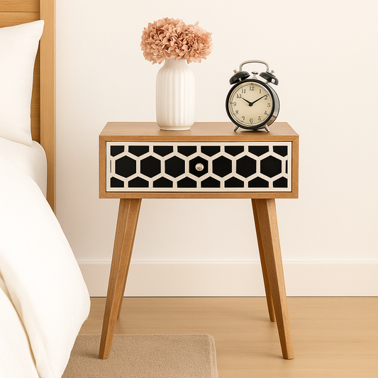 Bone Inlay Tapered nightstand