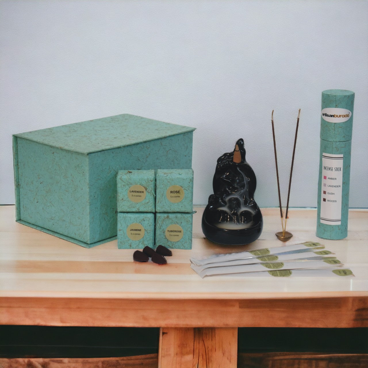 Curved Chestnut Console Table