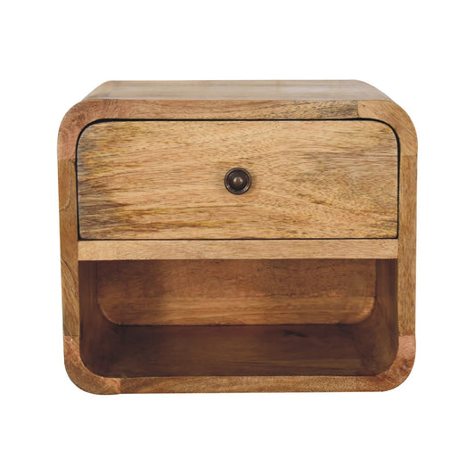 Mini Oak-ish Floating Open nightstand