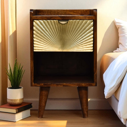 Mini Manila Gold 1 Drawer nightstand