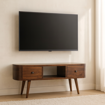 Chestnut Round Open Media Unit