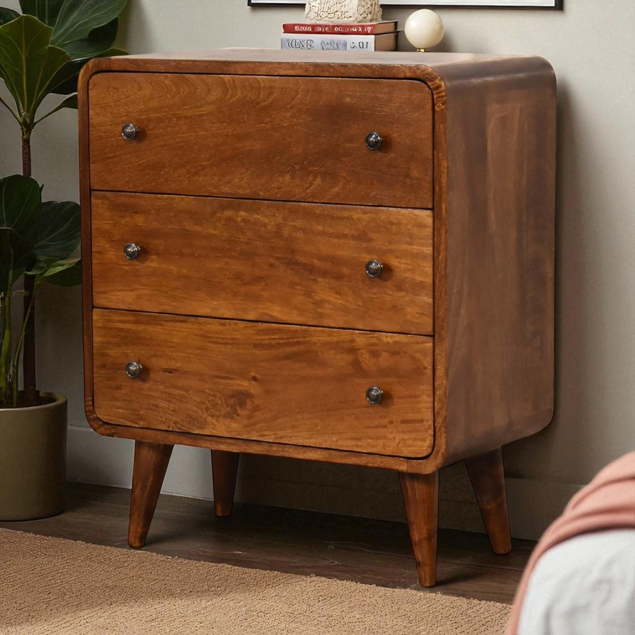 Mini Curved Chestnut Chest