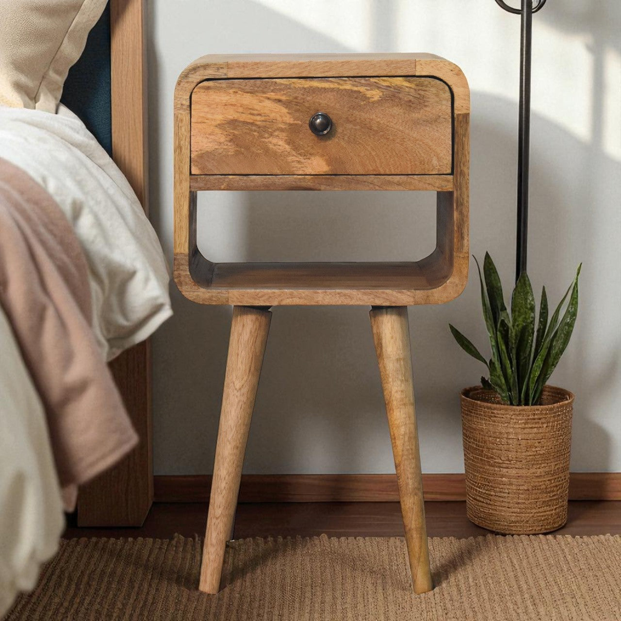 Mini Oak-ish Curve Lower nightstand