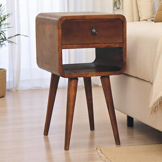 Mini Chestnut Curve Lower nightstand