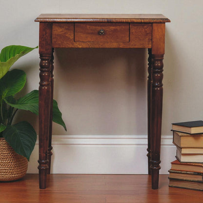 Chestnut Turned Leg Writing Desk