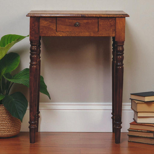 Chestnut Turned Leg Writing Desk