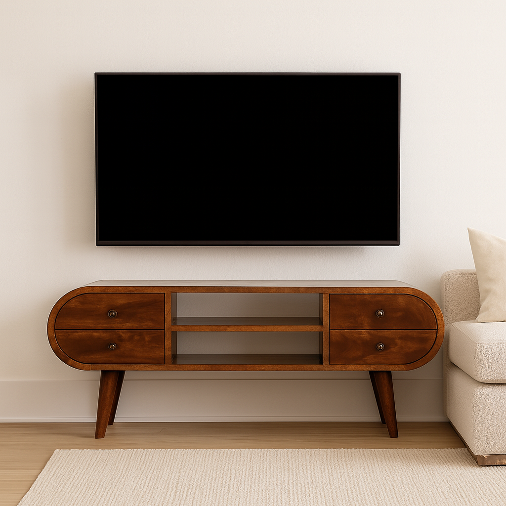 Chestnut Circular Media Unit