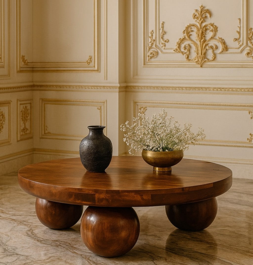Chestnut Central Ball Table