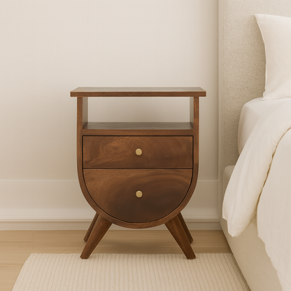 Split Chestnut nightstand