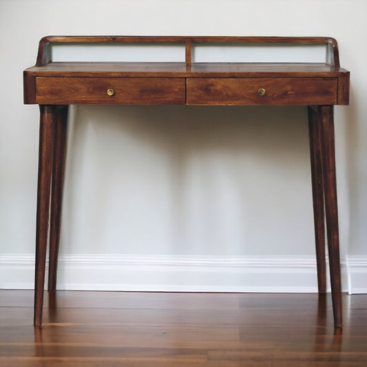 Elevated Chestnut Console Table