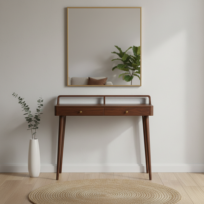 Elevated Chestnut Console Table