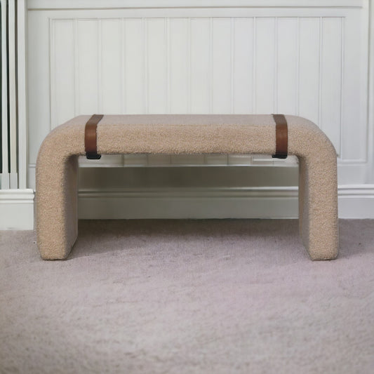 Boucle Leather Strap Bench