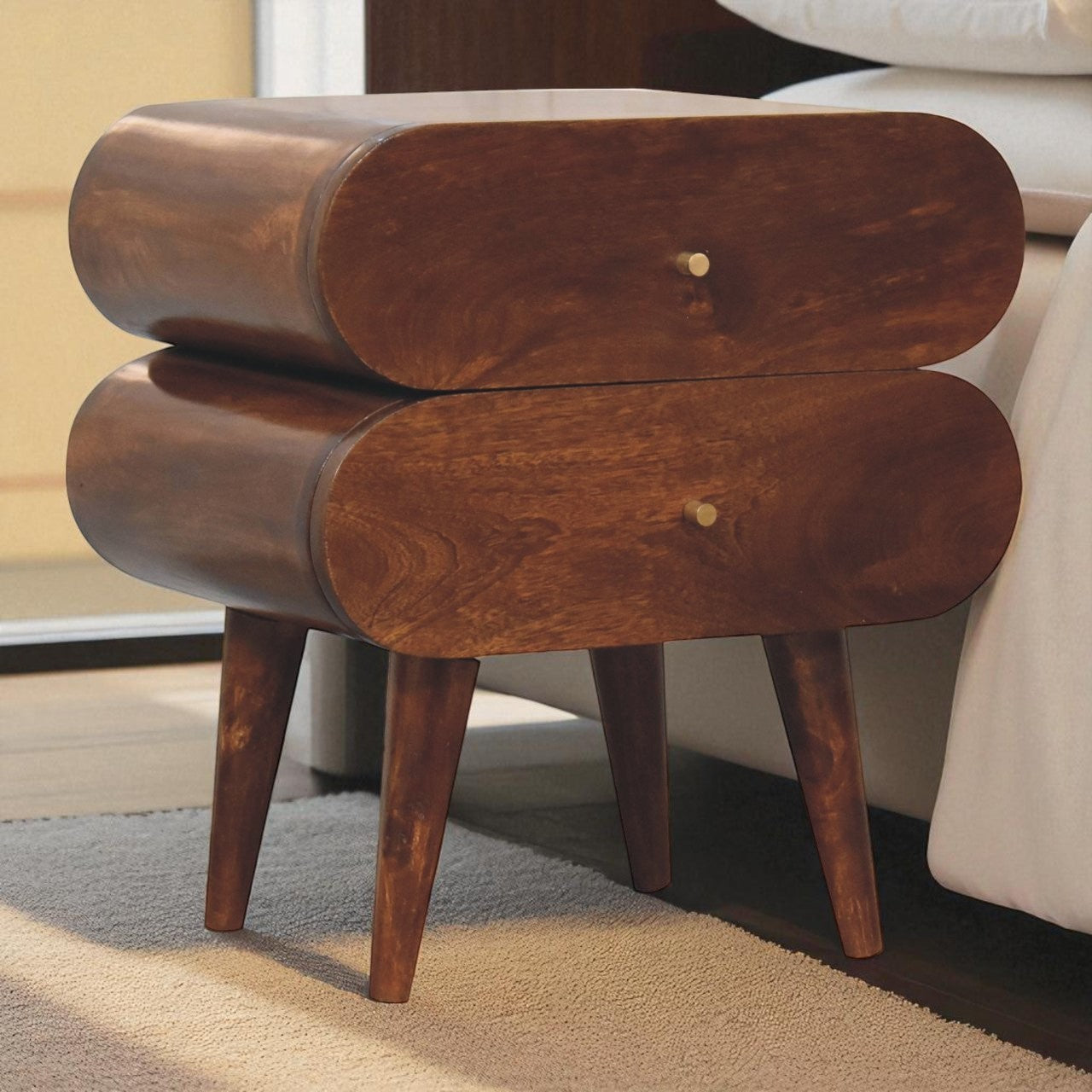 Bubble Chestnut Bedside