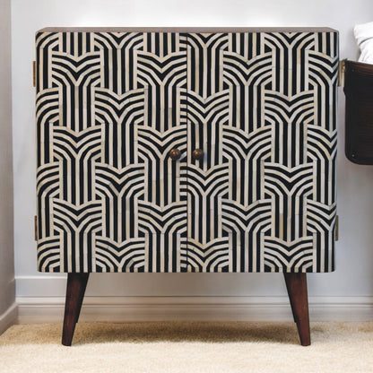 Honey Caramel Edessa Bone Inlay Cabinet
