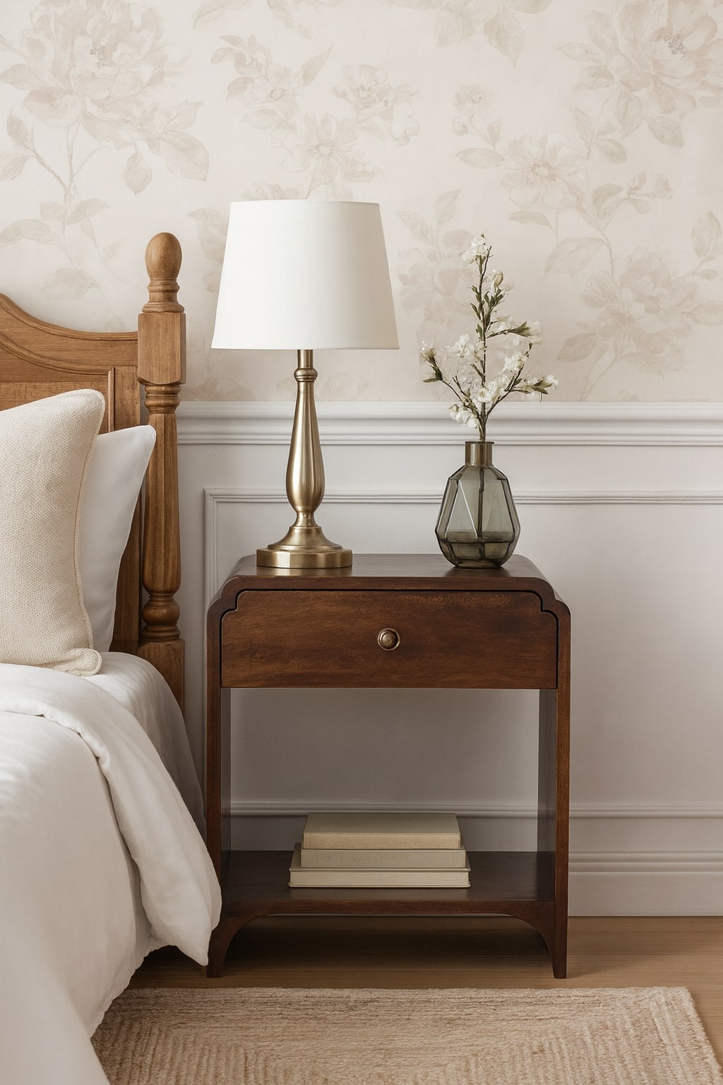 California Walnut Newton Bedside