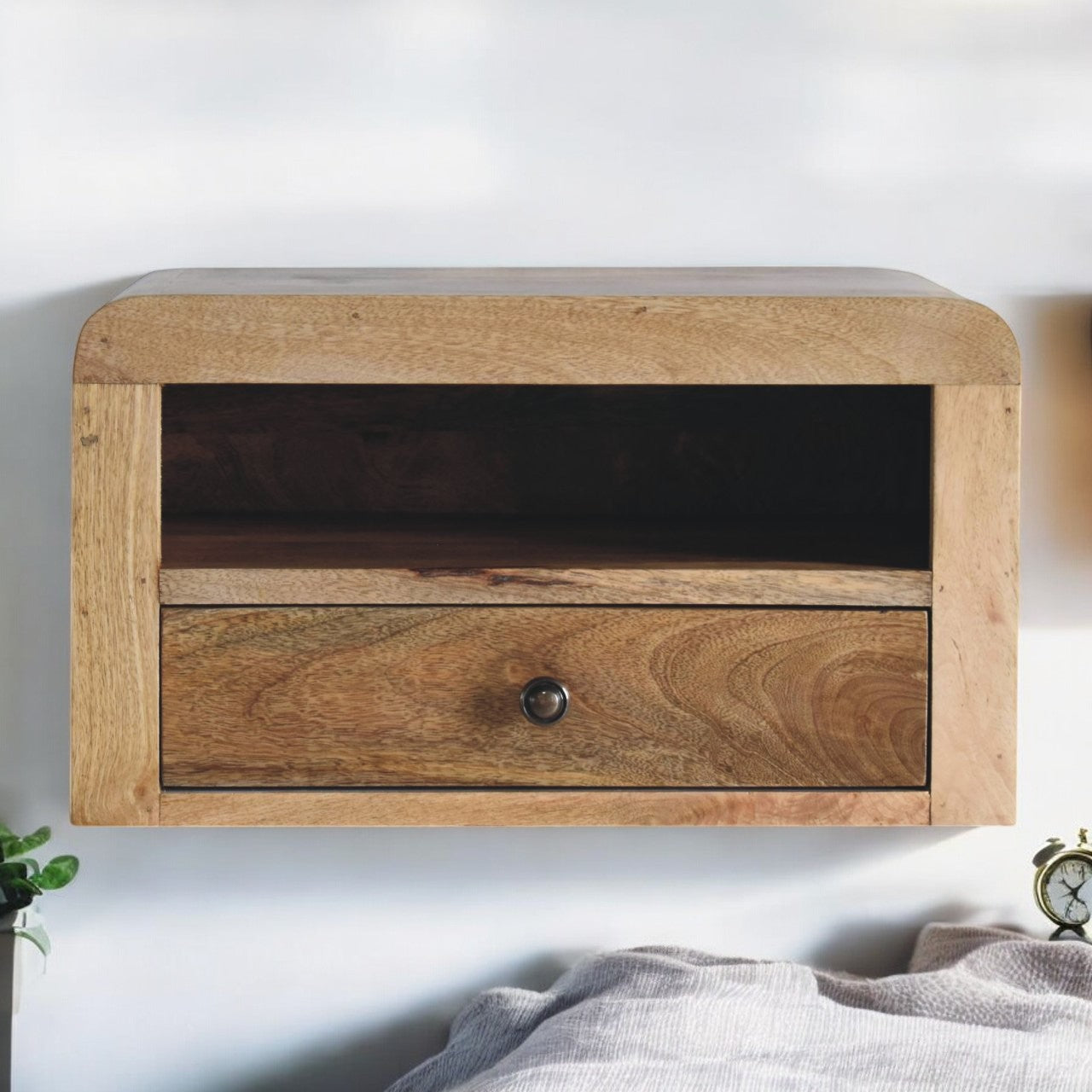 Chunky Oak-ish Floating Bedside