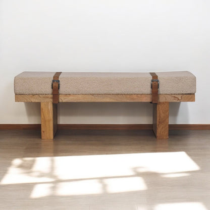 Belmont Cream Boucle Bench