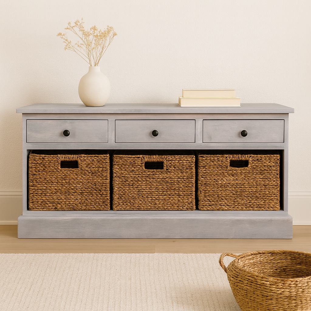Acid Wash Basket Storage Cabinet