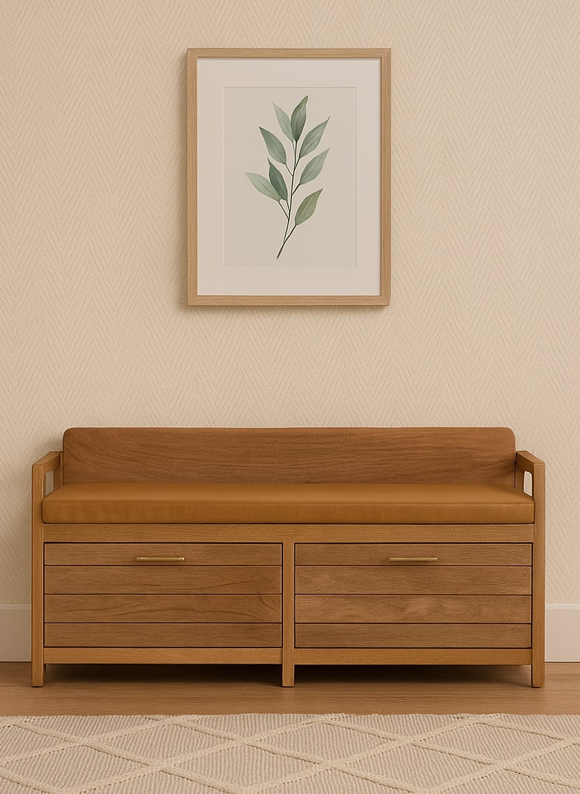 Oxford Oak-ish 2 Drawer Storage Bench