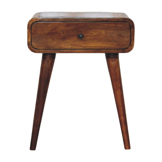 Avora Chestnut Nightstand with 1 drawer
