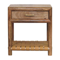 Regency Woven Oak-ish Nightstand with Drawer